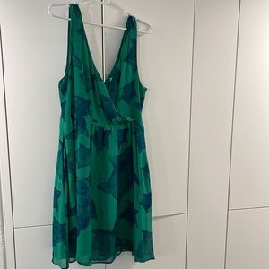 Anthropologie Moulinette Soeurs Green Silk Arribada Turtle Dress